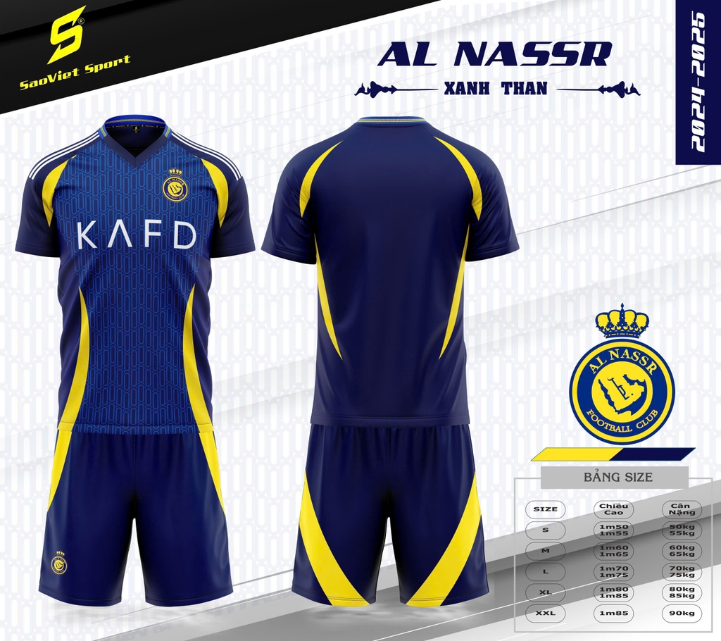 Quần áo bóng đá Ronaldo Al Nassr 2024/25
