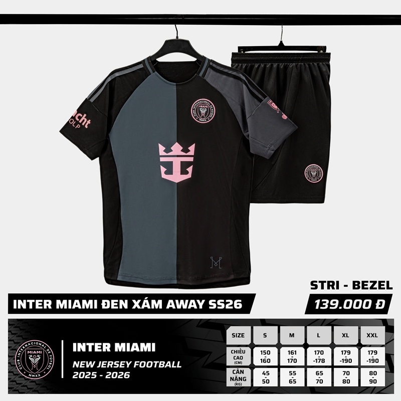 Quần áo bóng đá Strivend Inter MIAMI 2025/26 [Strivend thun mè Poly]
