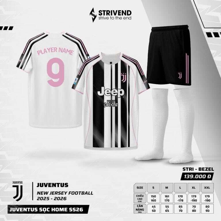 Quần áo bóng đá Strivend Juve Juventus SS26 2025/2026 [thun mè Poly]