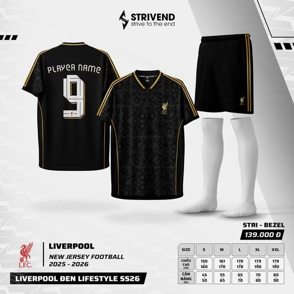 Quần áo bóng đá Liverpool 2025/26 [Strivend thun mè Poly]