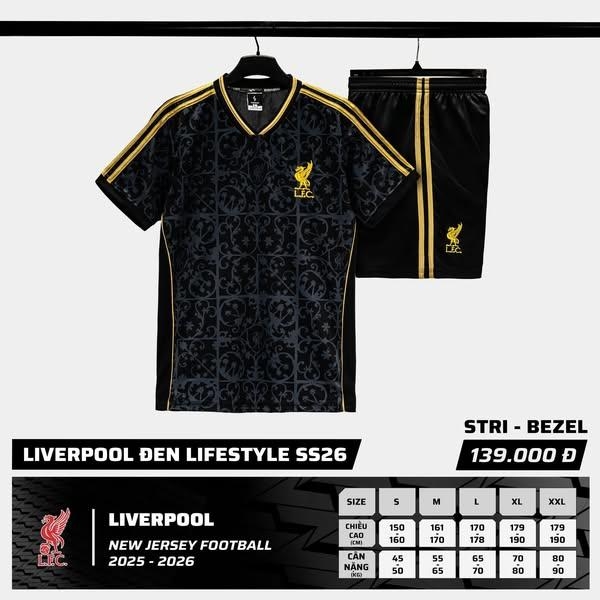 Quần áo bóng đá Liverpool 2025/26 [Strivend thun mè Poly]