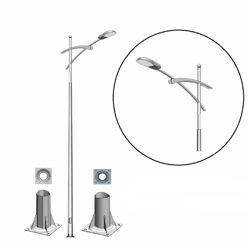 Cột Đèn Cao Áp Chiếu Sáng Đường Phố | Cần Đèn Đơn ZCD.CD14
