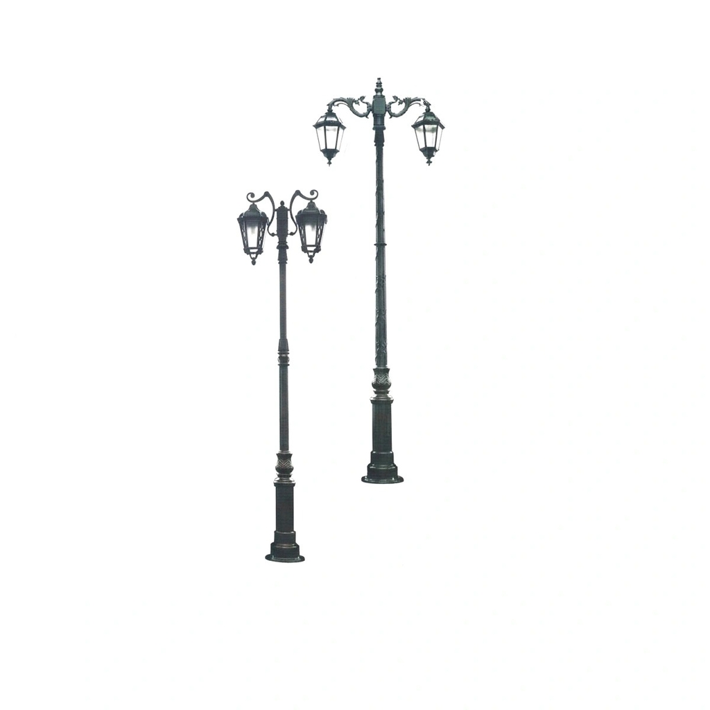 Cột Đèn LED Sân Vườn Tân Cổ Điển Châu Âu - Kiểu dáng 2 Bóng Mai Chiếu Thủy | ZSV-GLP EU004