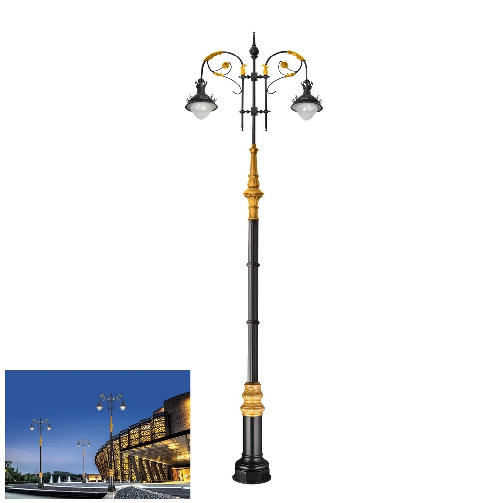 Cột Đèn Sân Vườn Nữ Hoàng Châu Âu 2 Bóng Tân Cổ Điển Đúc Tinh Xảo ZSV_TYD-0901 ZALAA OEM Lighting For Project