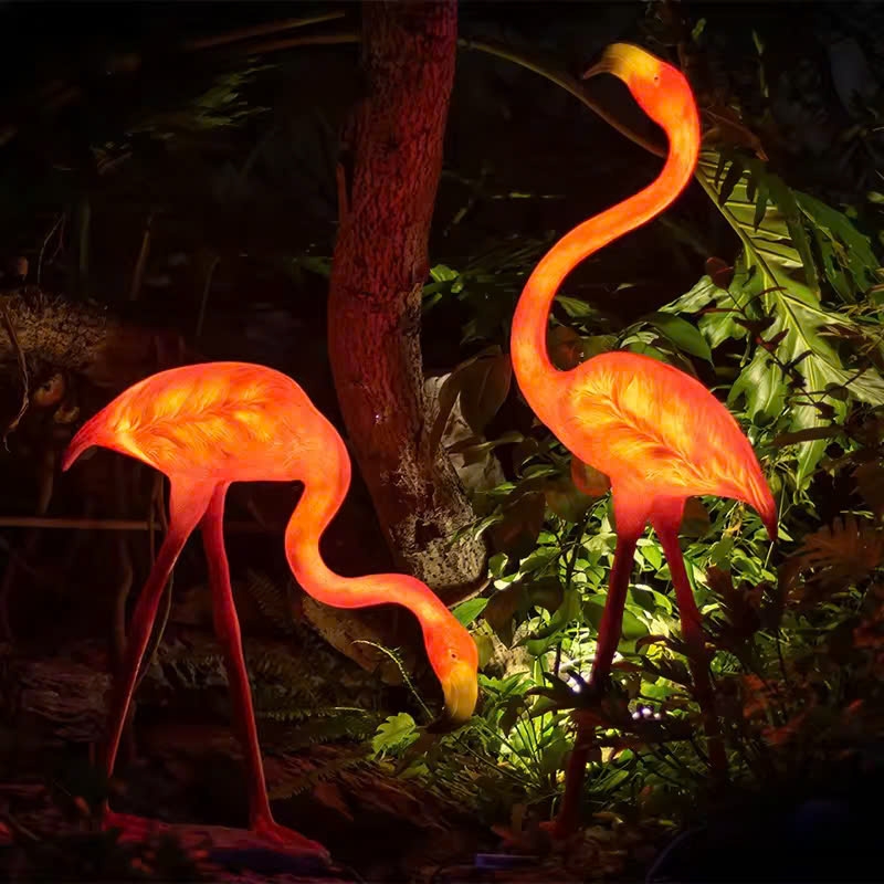 Đèn LED Fiberglass Sợi Thủy Tinh Nhựa tạo hình 3D Chim Hồng Hạc Flamingo phát sáng Zalaa dành cho Dự án Vườn Ánh Sáng