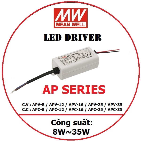 Nguồn Đèn LED Driver Meanwell AP