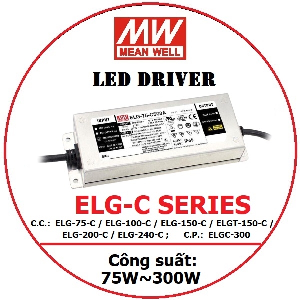 Nguồn Đèn LED Driver Meanwell ELG-C