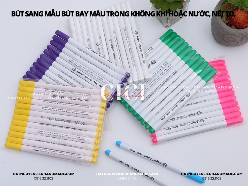 Bút Sang Mẫu Bút Bay Màu Trong Không Khí Hoặc Nước, Nét To, Rõ (Màu Xanh)