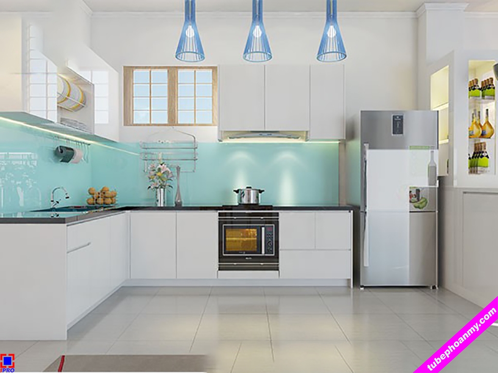 Kính ốp phòng bếp màu trắng xanh: Nội Thất IPro rất vinh dự giới thiệu đến khách hàng bộ sưu tập kính ốp phòng bếp màu trắng xanh cường lực. Với thiết kế trang nhã, chất liệu tốt và độ bền cao, bộ sưu tập này không chỉ giúp cho phòng bếp của bạn trở nên tinh tế hơn mà còn tăng tính thẩm mỹ và độc đáo cho căn nhà của bạn. Hãy để Nội Thất IPro giúp bạn trang trí và nâng tầm không gian phòng bếp của bạn.