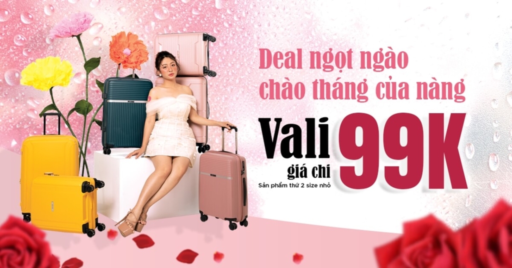 TOP vali tốt đang có trong chương trình ưu đãi hot tháng 3