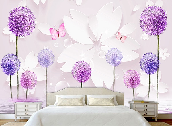 Tranh dán tường 3d phòng ngủ