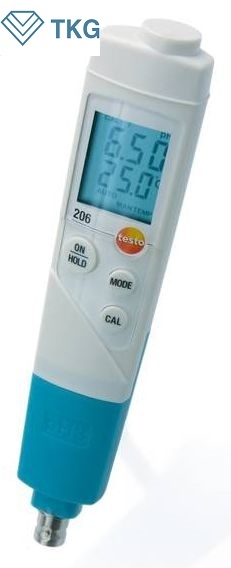 Bút đo pH nhiệt độ Testo 206-pH3 (0 - 14 pH, 0 - 60°C, Cổng BNC)