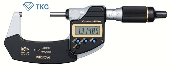 Panme đo ngoài điện tử chống nước Mitutoyo 293-188 (75-100mm/0.00005 inch, 2mm/vòng xoay)