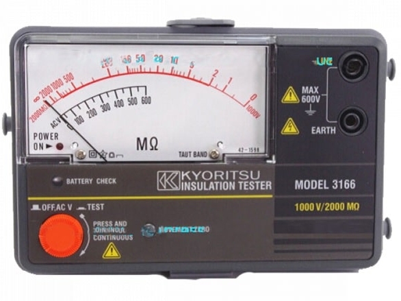 Đồng hồ đo điện trở cách điện, (Mêgôm mét), KYORITSU 3166 (1000V/2000MΩ)