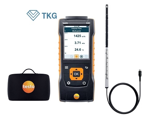 Kit TesTo 440 đo vận tốc gió đầu dò sợi nhiệt (0 đến 30 m/s)