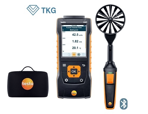 Kit TESTO 440 đo vận tốc gió (Bluetooth) (Đầu dò cánh quạt Ø 100 mm)