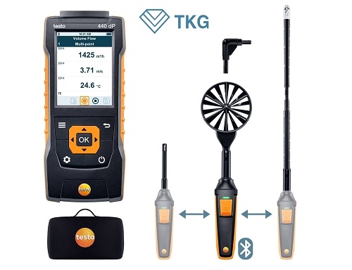 Bộ Kits TESTO 440 delta P - đo lưu lượng không khí 2 (Bluetooth)