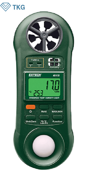 Máy đo nhiệt độ độ ẩm tốc độ gió ánh sáng Extech 45170