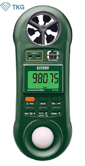 Máy đo môi trường đa năng 5 trong 1 Extech 45170CM (Nhiệt độ, độ ẩm, ánh sáng, tốc độ gió, lưu lượng)
