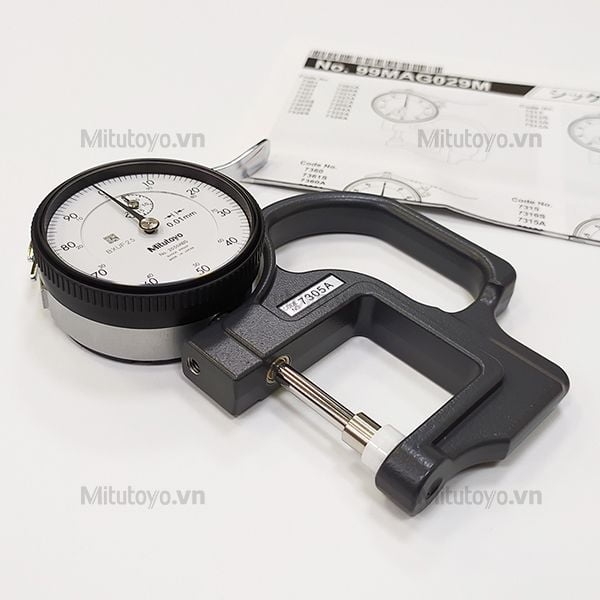 Đồng hồ đo độ dày vật liệu Mitutoyo 7305A (0-20mm/ 0.01mm)