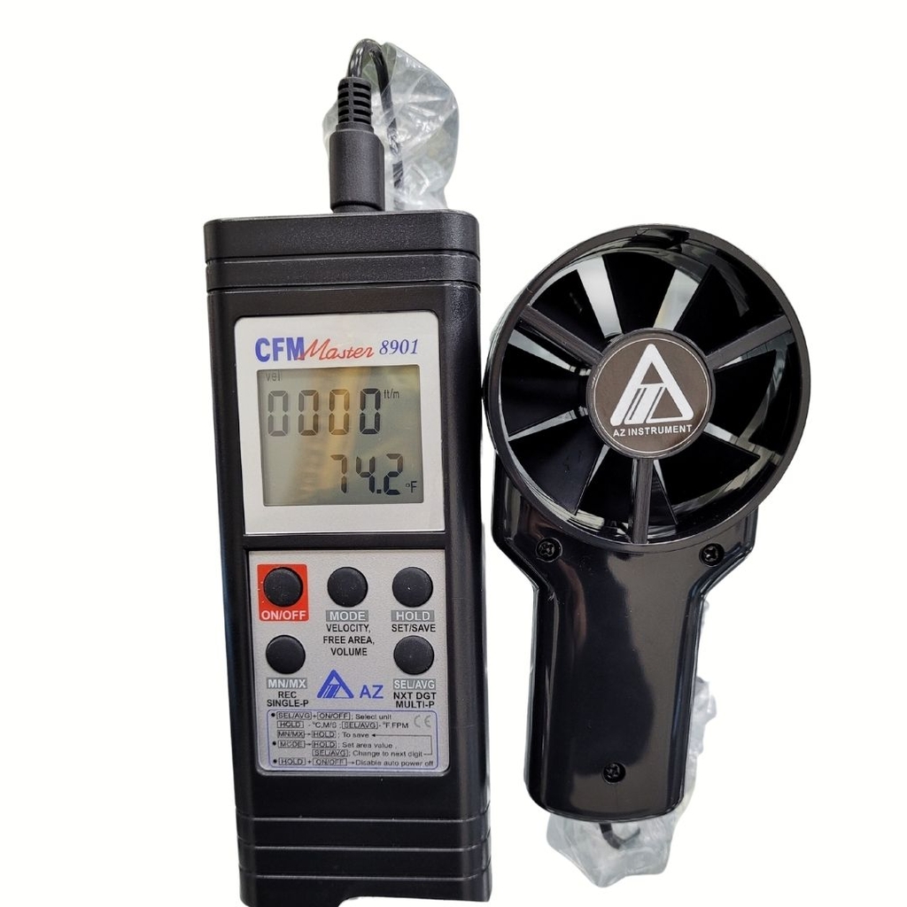 Máy đo tốc độ, lưu lượng gió, nhiệt độ AZ 8901