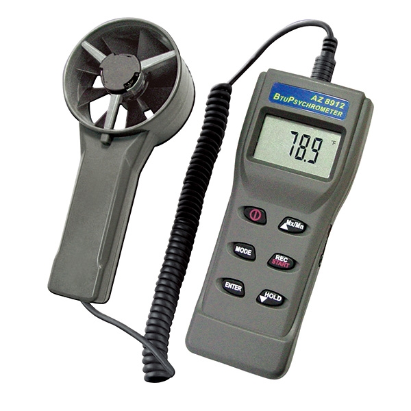 Máy đo tốc độ gió và công suất BTU AZ 8912