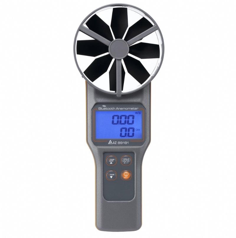 Máy đo tốc độ gió, nhiệt độ, Độ ẩm và CO₂  AZ 89191 (Bluetooth)