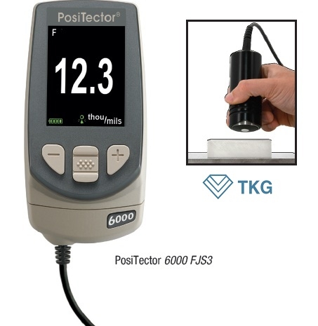 Máy đo độ dày lớp phủ PosiTector 6000 FJS3 từ tính (0-25mm, phủ epoxy, cao su, sơn chống cháy)