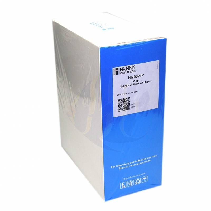 Dung Dịch Hiệu Chuẩn NaCl HI70024P (35.00 g/L, Hộp 25 gói 20mL)