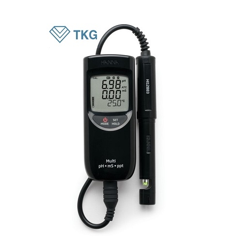 Máy đo pH/EC/TDS/Nhiệt độ thang thấp HI991300