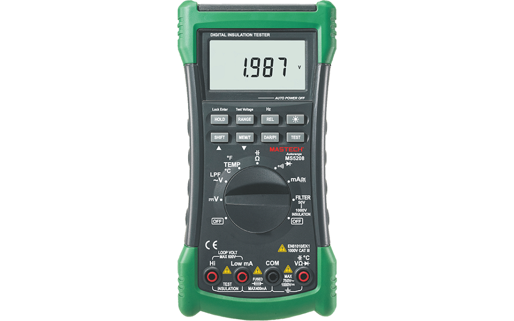 Đồng hồ đo điện trở cách điện Mastech MS5208 (1000V- 2.0GΩ)