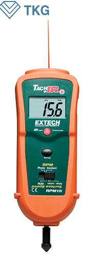 Máy đo tốc độ vòng quay EXTECH RPM 10 kiểu đo tiếp xúc và không tiếp xúc ( 0.05-1999.9m/min, Tích hợp đo nhiệt độ hồng ngoại)