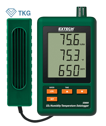 Máy đo khí CO2 nhiệt độ độ ẩm Extech SD800 (0 - 4,000ppm, Datalogger)