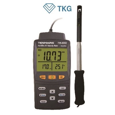 Máy đo tốc độ lưu lượng gió Temars TM-4001 (0.01~25m/s, 20-80%, -20-+50℃, 0~9999 CMM)