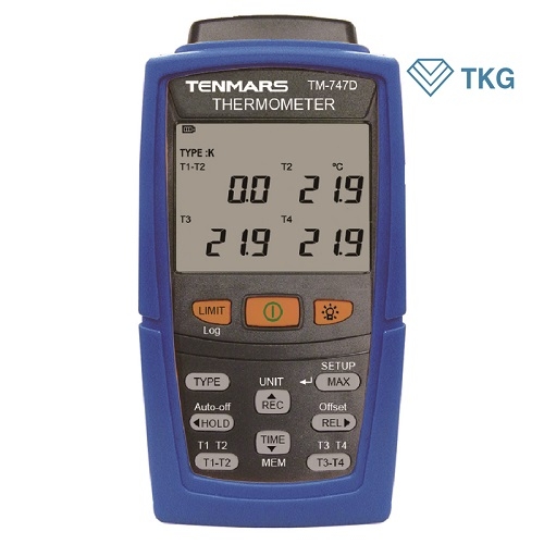 Máy đo nhiệt độ 4 Kênh Tenmars TM-747D (-200℃ to 1372℃, ghi dữ liệu)