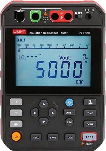 Máy đo điện trở cách điện UNI-T UT513C (5000V, 5.00TΩ)