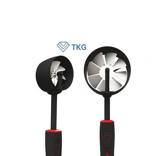 Đầu đo tốc độ gió dạng cánh quạt Ø 70mm KIMO SHT-70 (0.3 - 35m/s, cong 90°)