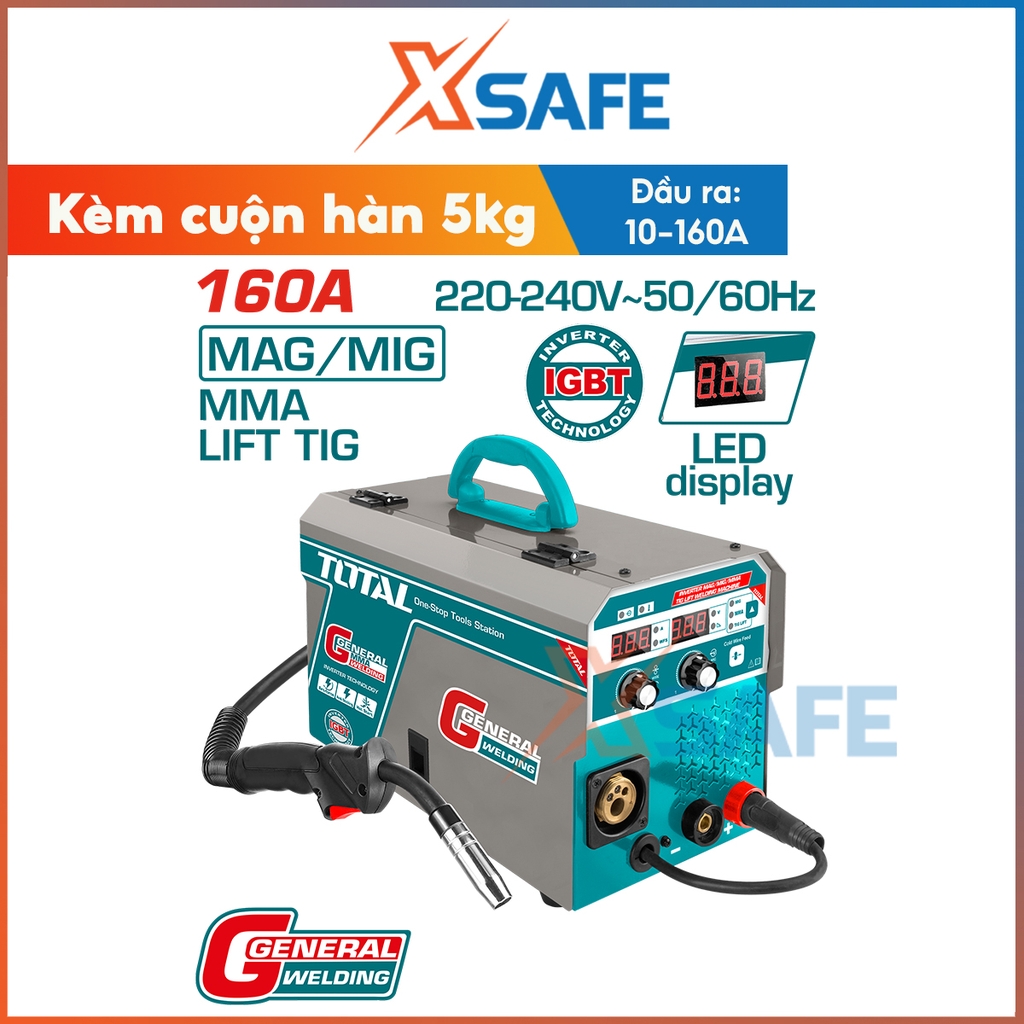 Máy hàn lift MAG / MIG / MMA / TIG Inverter 160A/80V Total TMGT1601