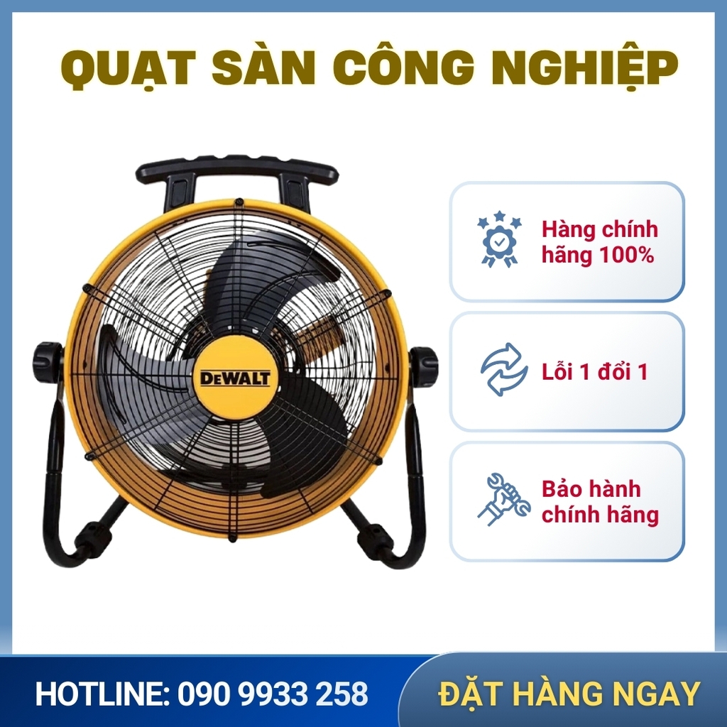 Quạt sàn công nghiệp 18'' Dewalt Motor không chổi than 77000 L/M DXF1832