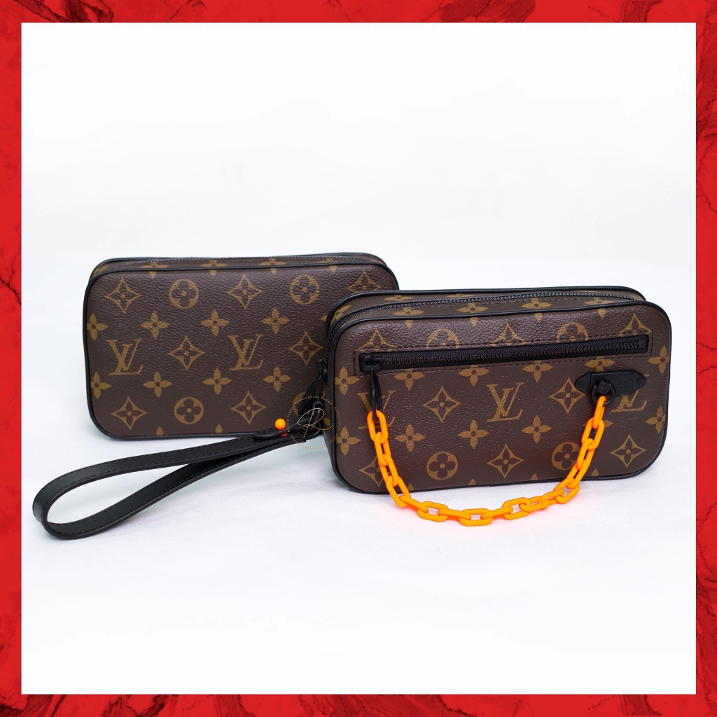 Louis Vuitton Pochette Volga Monogram Brown in Coated Canvas with Orange -  US