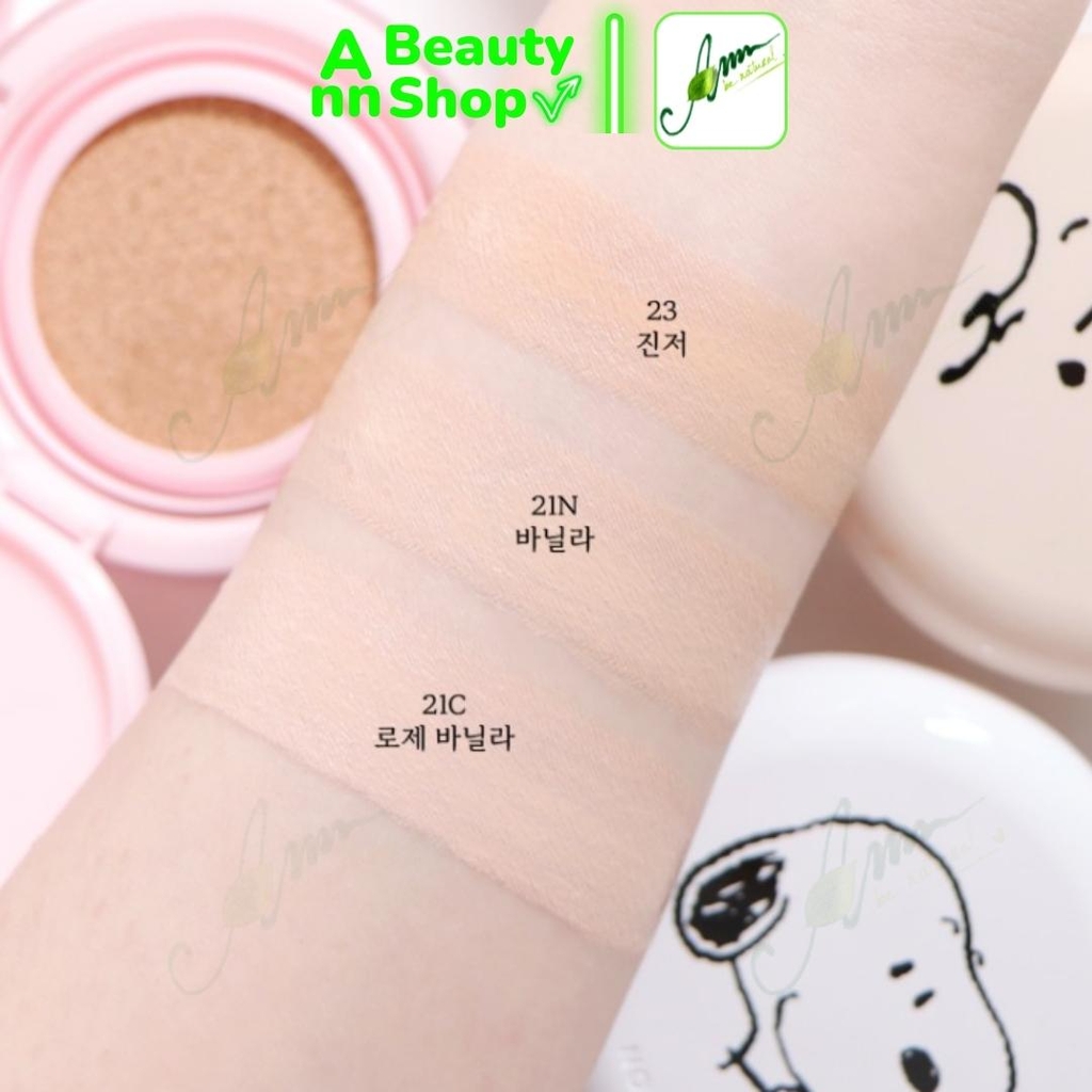 Phấn nước Kiềm Dầu Innisfree x Peanuts No Sebum Powder Cushion 14g