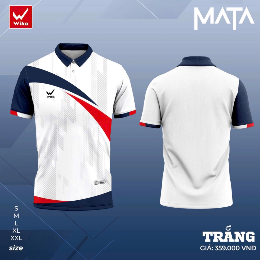 Áo Thun Wika Polo Mata - Trắng