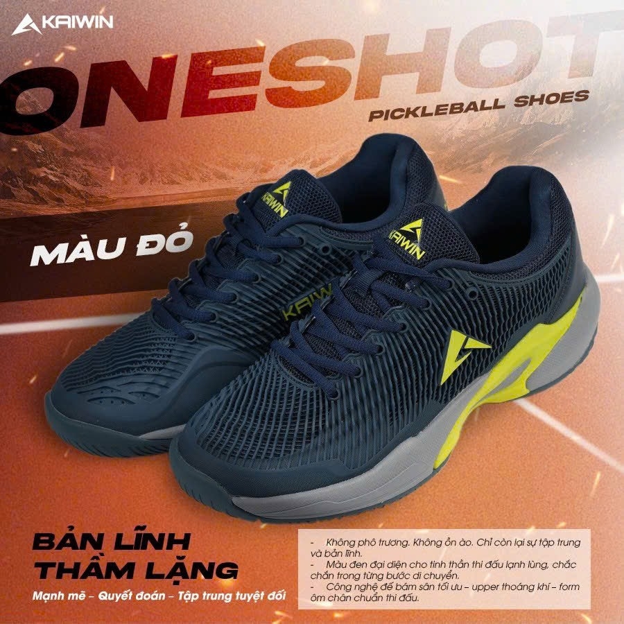 Giày Pickleball Kaiwin Oneshot - Xanh Đen