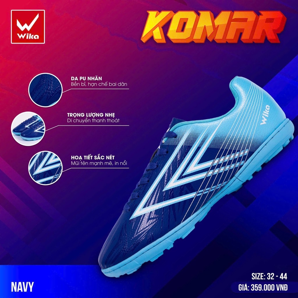 Giày đá bóng Wika Komar - Navy