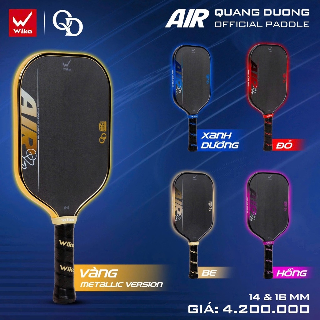 Vợt Pickleball Wika QD Air 16mm
