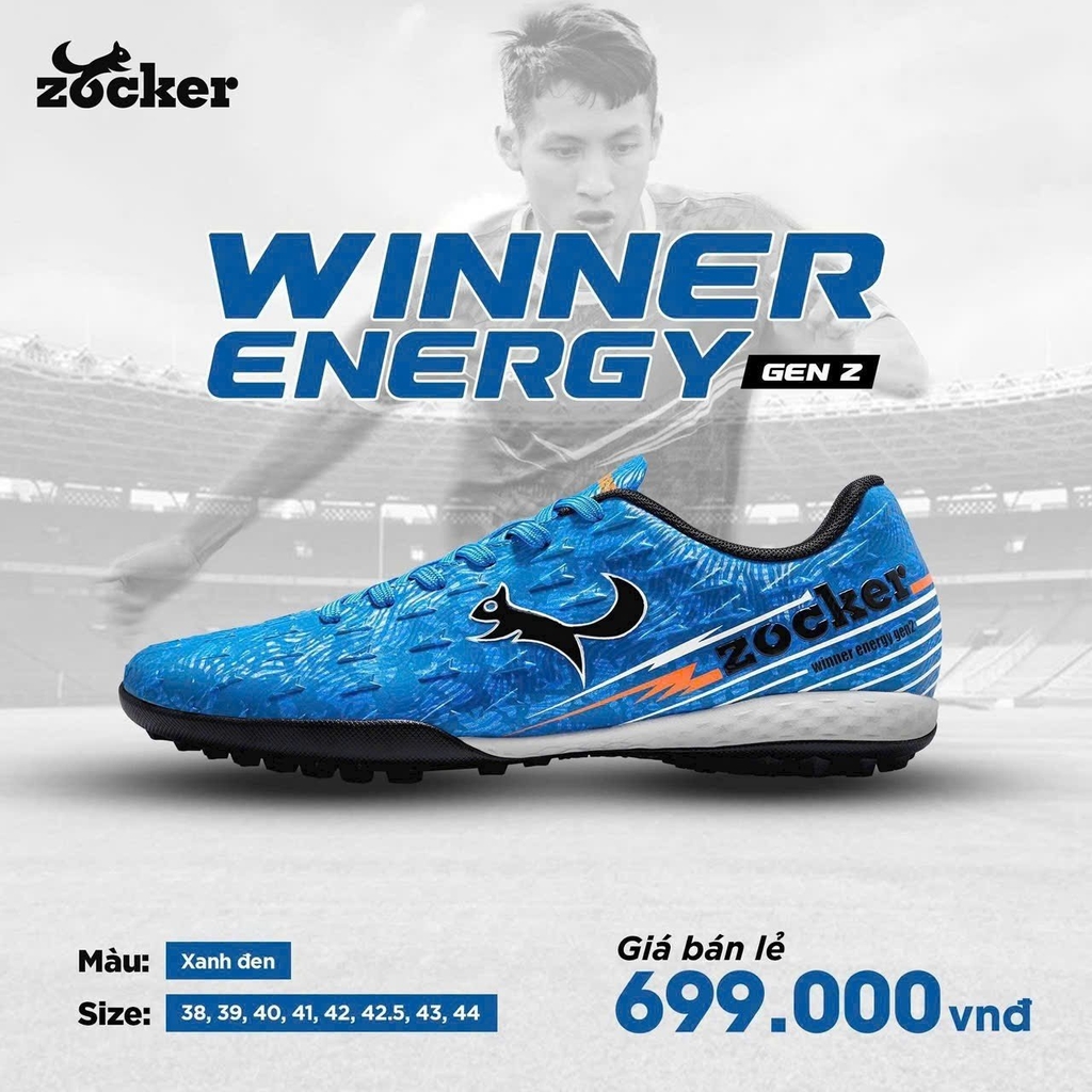 Giày Đá Bóng Zocker Winner Energy Gen 2 - Xanh Đen