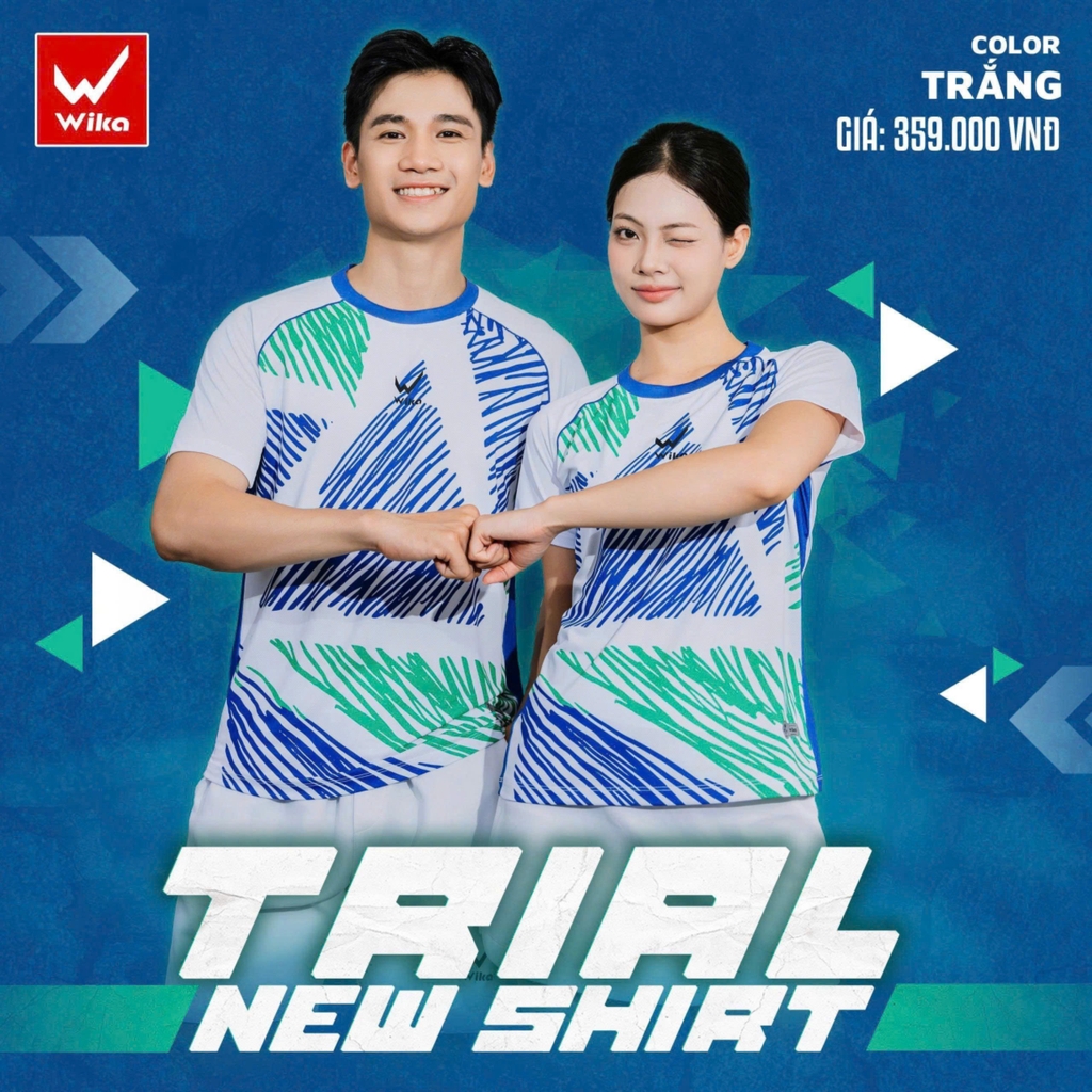 Áo thun thể thao Wika Trial - Trắng (Nữ)