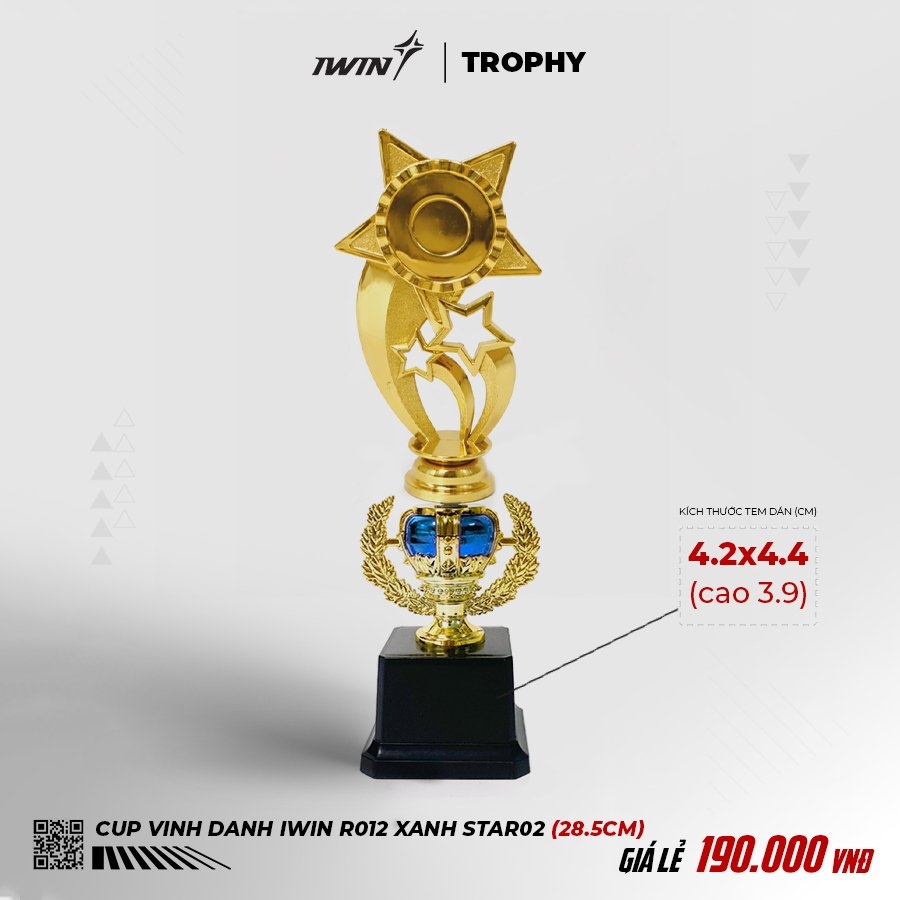 Cup iWin R012(Star02) Vinh Danh 28.5cm