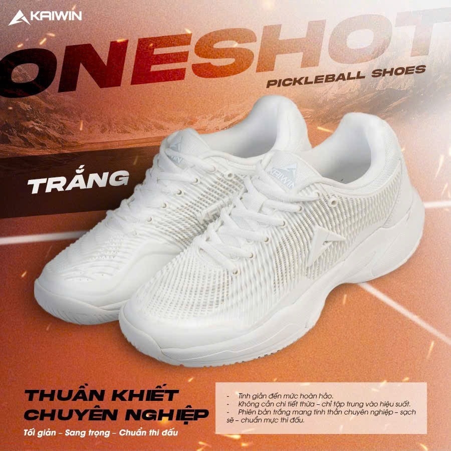 Giày Pickleball Kaiwin Oneshot - Trắng
