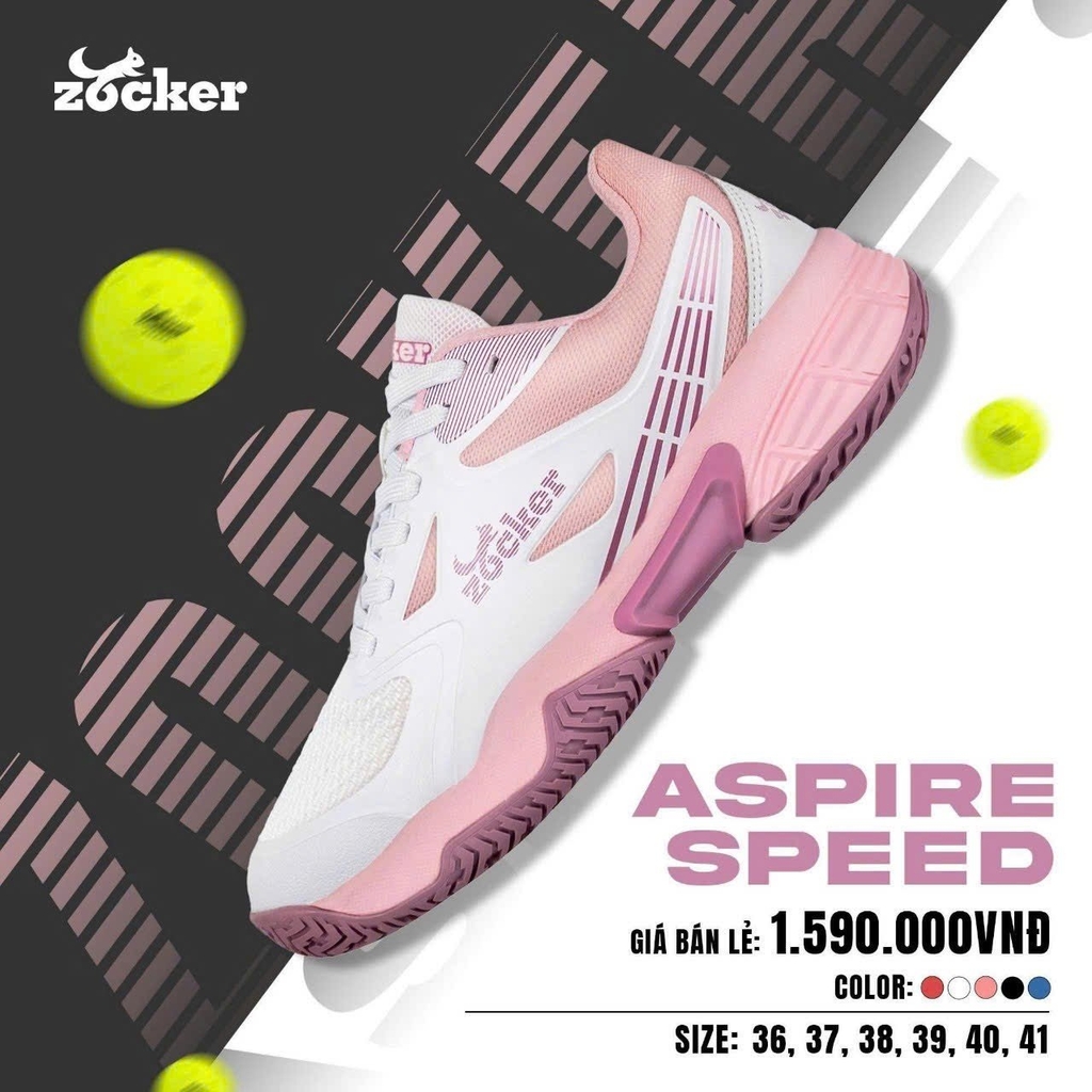 Giày Zocker ASPIRE SPEED - Trắng hồng